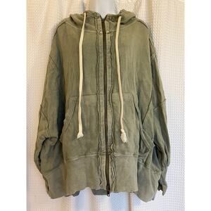 We the free Free People Camden Oversized Hoodie Summer Khaki Size Medium M
